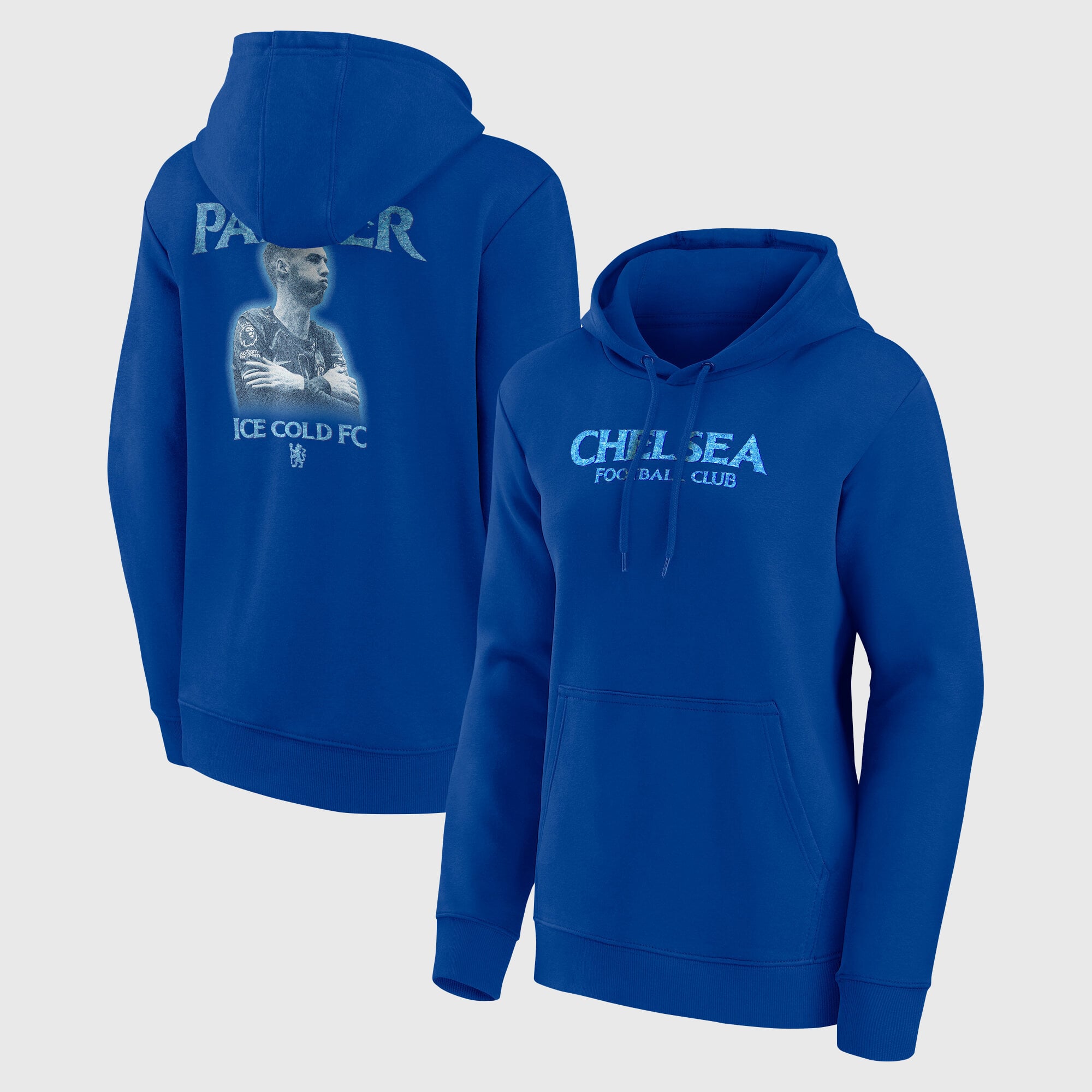 Chelsea Cole Palmer Ice Cold FC Grafik-Hoodie – Royalblau – Damen