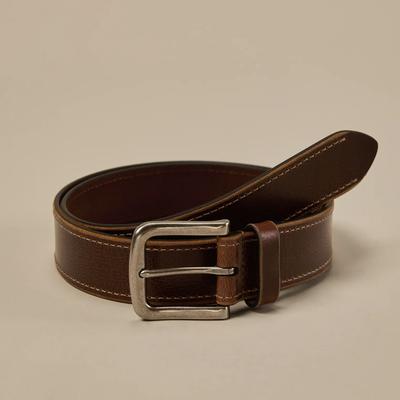 Lucky Brand Leather Stitch Belt - Men's Accessories Belts in Brown, Size 40