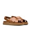 Sandale CLARKS "Aristella Sun", Damen, Gr. 36, tan leather, Leder, casual, Schuhe, Sling Sandale, Sommerschuh mit Klettverschluss