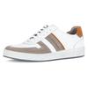 Sneaker PIUS GABOR, Herren, Gr. 11,5 (46,5), weiß, orange, beige, Nappaleder, Veloursleder, kontrastfarbene Details, sportlich, Schuhe, Freizeitschuh, Halbschuh, Schnürschuh in Bequemweite G (=weit)