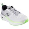 Sneaker SKECHERS "GO RUN ELEVATE 2.0-FLUID MOTION", Herren, Gr. 42, weiß, grau, neongrün, Textil, kontrastfarbene Details, sportlich, Schuhe, Sportschuh mit dämpfender Ultra Light Cushioning