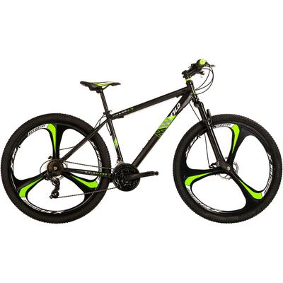 Mountainbike WYLD "Mountainbike Hardtail 29'' Sharp Schwarz-Grün 21 Gänge" Gr. 51, schwarz (schwarz, schwarz), Fahrräder, 51cm, 29 Zoll (73,66cm) hinten: 29 Zoll (73,66cm)