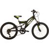 Kinderfahrrad WYLD "Kinder-Mountainbike Fully 20'' Zodiac schwarz-grün 6 Gänge RH 31 cm" Gr. 31, schwarz (schwarz, schwarz), Fahrräder, Kinder, 31cm, 20 Zoll (50,80cm) hinten: 20 Zoll (50,80cm)