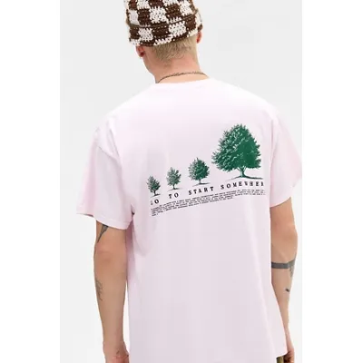 UO Got To Start Somewhere T-Shirt - Pink L at Urban Outfitters