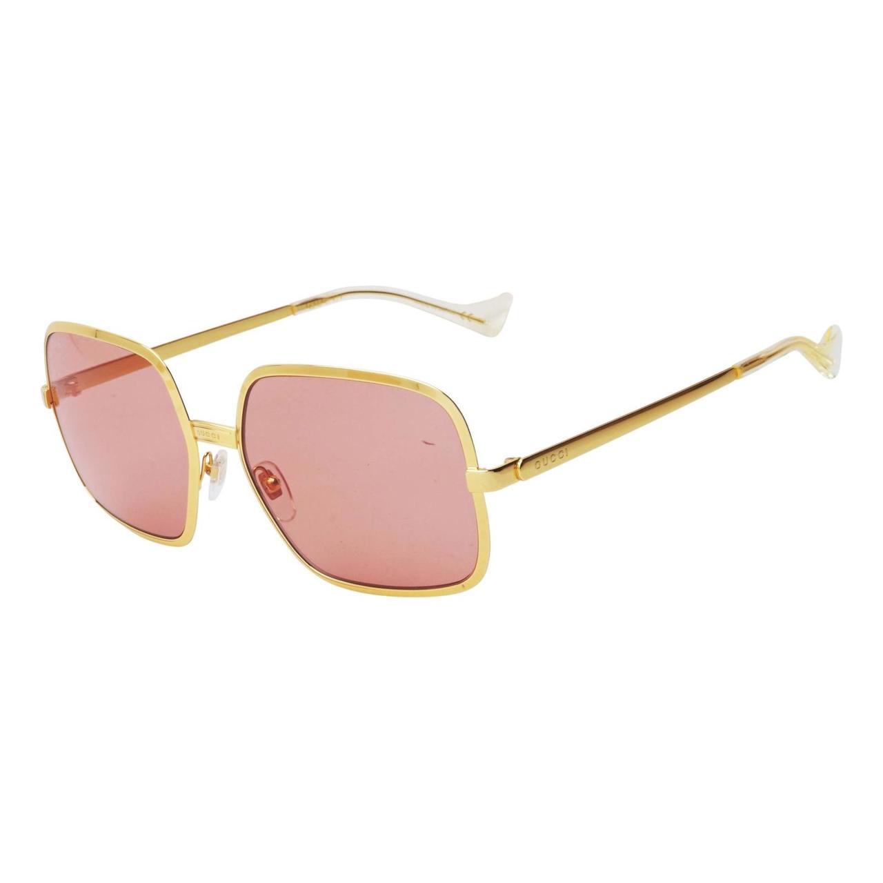 Gucci Accessories | Gucci Gg1063s 001 60-18 145 Sunglasses | Color: Gold/Red/Yellow | Size: Os