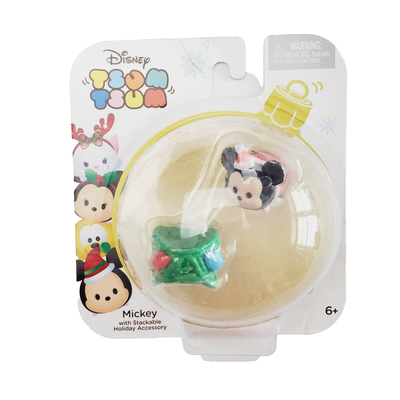 Disney Holiday | Disney Tsum Tsum Stackable Holiday Accessory Christmas Mickey Figures New 6+ Kid | Color: Red | Size: Os