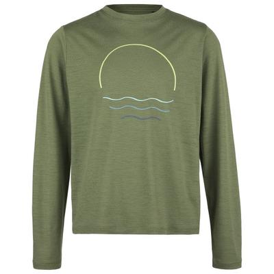 Stoic - Kid's Merino155 LaholmSt. Print L/S - Merinoshirt Gr 116 oliv Image