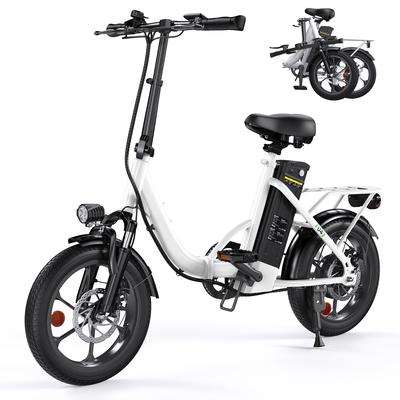 TEMU Iscooter U4/u2 Folding Electric Bicycles, 16/26 Inch Electric .8ah Battery, Max 250w 25km/e-bike, 3 Riding , , Adjustable Seat Height, Range 90km, Folding Pedelec For Men And Women Image