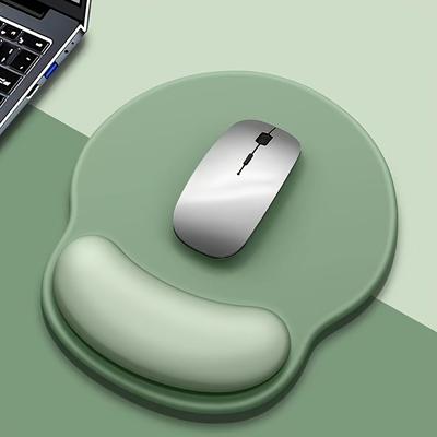TEMU 1pc Oval Leather Ergonomic Wrist Rest Mouse Pad - Waterproof, Washable, Memory Foam, Ideal For Office & Gaming, Office Desk Accessory | | Washable Mouse Pad Image