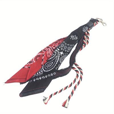 TEMU 1pc Hip Hop Style Wallet Chain Square Scarf Decoration Pants Chain Waist Scarf Pendant Decoration, Car Key Pendant Bag Ornament Image