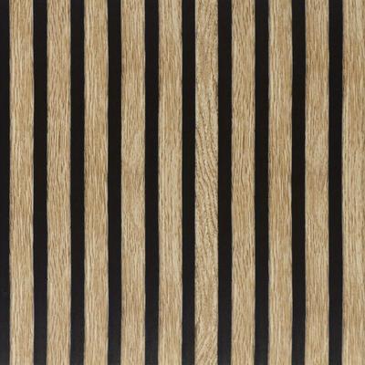 TEMU 1roll Wood Slat Wallpaper, Peel And Stick Self Adhesive Wood Wallpaper Pvc Vinyl Decorative Removable Wallpaper Waterproof Wood Grating Stripe Contact Paper For Living Room Bedroom Image