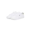 Plateausneaker TOMMY HILFIGER "VULC CANVAS LACE UP SNEAKER", Damen, Gr. 39, weiß, Baumwolle, sportlich, Schuhe, Freizeitschuh, Halbschuh, Schnürschuh, in schmaler Form