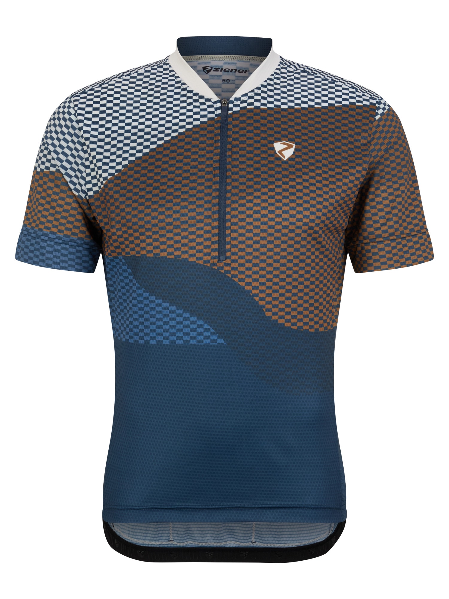 Radtrikot ZIENER "NEMIC-Z", Herren, Gr. 60, blau (hale navy), Obermaterial: 100% Polyester; Obermaterial 2: 90% Polyester, 10% Elasthan, Trikots Image
