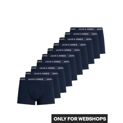 Trunk JACK & JONES "JACSOLID TRUNKS 10 PACKS NOOS", Herren, Gr. S, navy blazer detail:navy blazer, navy blazer, navy blazer, navy blazer, navy blazer, navy blazer, navy b, Jersey, Obermaterial: 95% Baumwolle, 5% Elasthan, bequem, Unterhosen Image