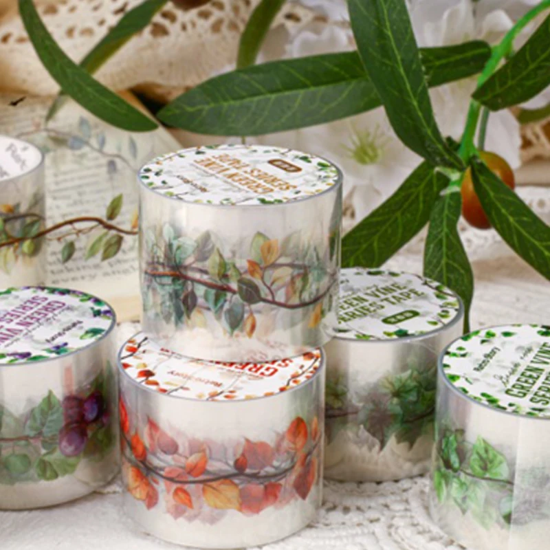 Mr Paper 3 Rollen/Beutel Jade Vine Series Geformtes Klebeband Masking Tape DIY Handbuch Fotorahmen Album Journal Image