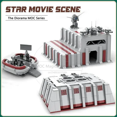 Film Szene Comand Outpost MOC Bausteine Barracks Modell Sets Technologie Ziegel DIY Montage Sammlung Spielzeug Weihnachten Geschenke Image