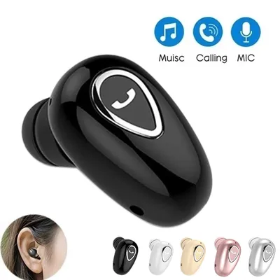 Mini unsichtbare Kopfhörer Bluetooth 5.0 kabellose Kopfhörer Freisprecheinrichtung Sport In-Ear-Ohrhörer HiFi-Musik-Gaming-Headset mit Mikrofon Image