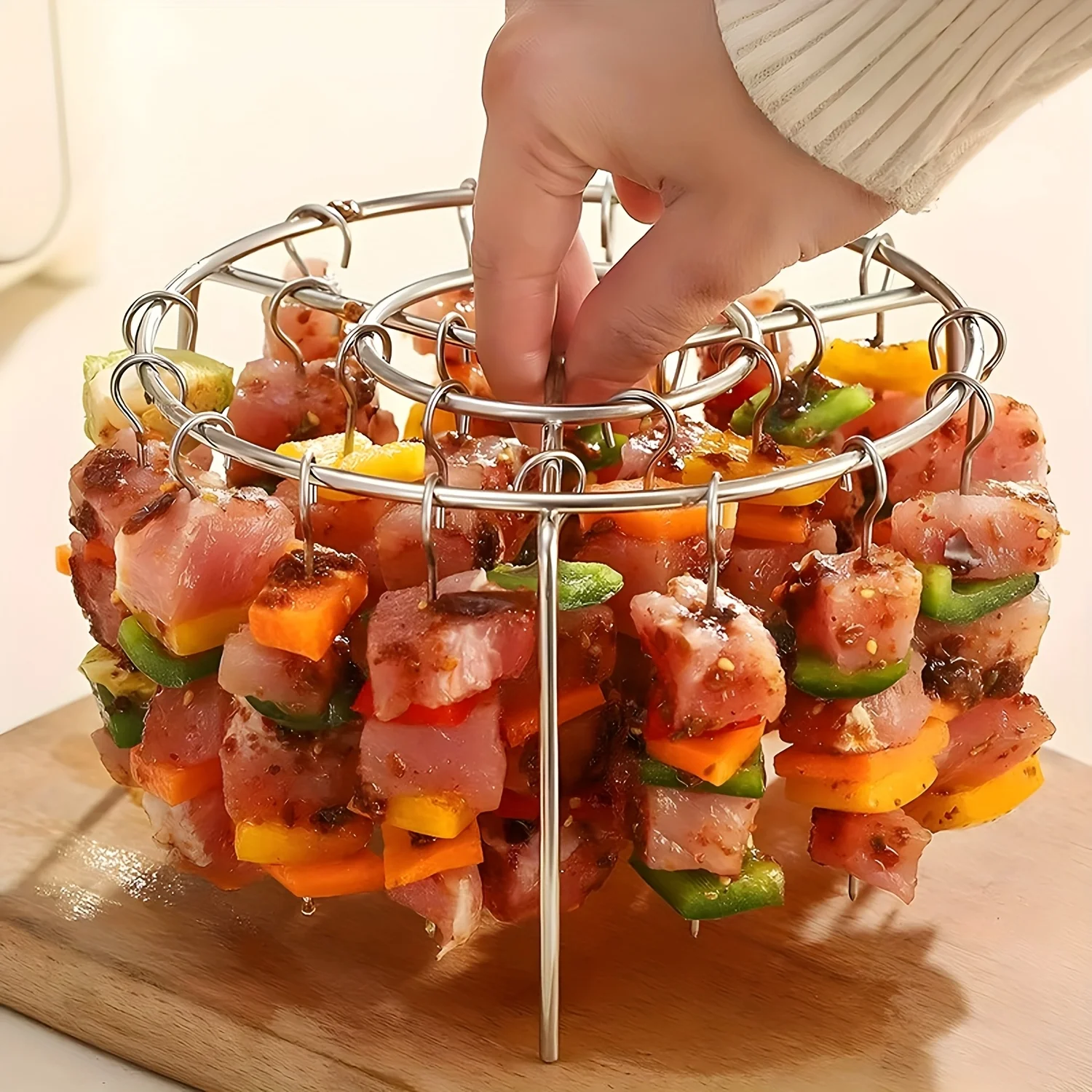 Luftfritteuse, spezieller Grill, Grill aus Edelstahl, Grillspieße, Zubehör für elektrische Heißluftfritteusen Image