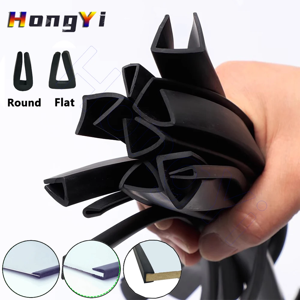 1 m Gummi-Kantenstreifen, U-Typ-Kanal-Gummi-Dichtungsstreifen, scharfer Kantenschutz aus Metall, Glas, Tischkanten, Türkantenschutz, Dichtungsstreifen
