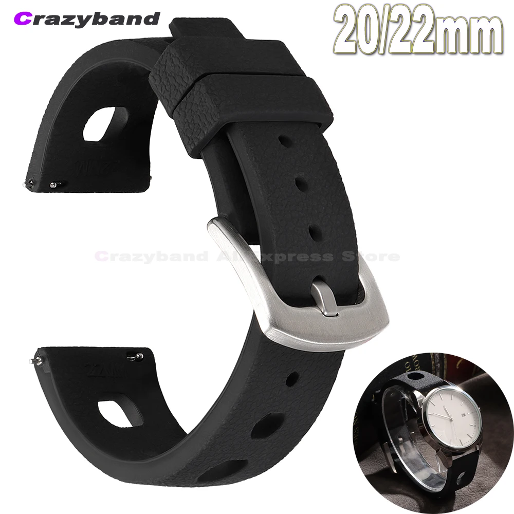 20mm 22mm Gummi Armband Für Oris Tropical Strap Armband Für S-eiko Für Citizen Quick Release Tauchen band Uhr Zubehör Image