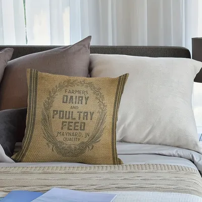Wurfkissen mit Milchdruck „Rustic Farmers“ – perfekt für die Vintage-Heimdekoration – weiches, Image