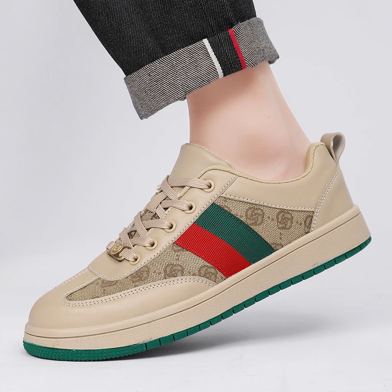 Paar klobige Turnschuhe für Männer und Frauen, Schuhe 36–45, modisches Leder, weiße Freizeitschuhe, Tennis, weiße Laufsport-Plateauschuhe