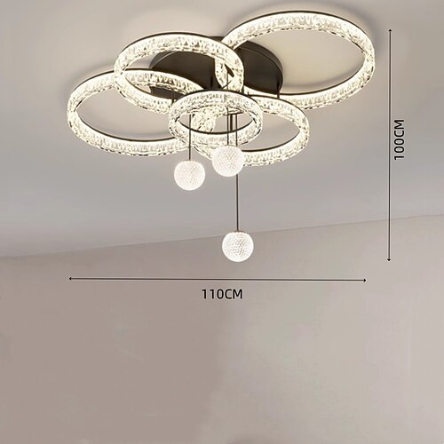 3-flammig 6-flammig 50 cm Dimmbar Deckenleuchten Metall Acryl Modern Nordischer Stil 110-120V 220-240V Image