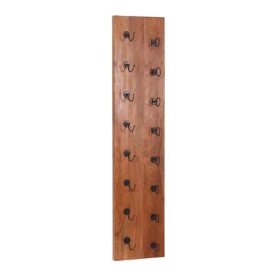 MiaMöbel Wand-Weinregal 'Madras', 8 Flaschen Massivholz, Metall Mango Modern Indien Indisch Image
