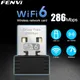 FENVI WIFI 6 Adattatore AX286 Scheda di rete Mini USB Dongle 2.4GHz 802.11AX Ricezione del segnale per PC portatile Windows 10/11 Driver gratuito
