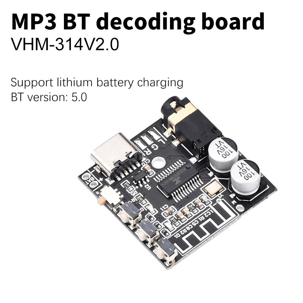 VHM-314 scheda ricevitore Audio Bluetooth Bluetooth 5.0 scheda di decodifica senza perdita MP3 modulo musicale Stereo Wireless Kit elettronico fai da te