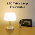 LED Protection des yeux lampe de Table chambre étude décoration lampe de Table lampe de chevet 2 couleurs USB Plug-in lampe de Table chambre maison lampe