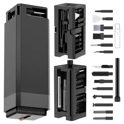 32-in-1 Multi-Functional Deep Cleaning Kit for iPhone Ports, AirPods, Keyboard, and Keycap Removal -