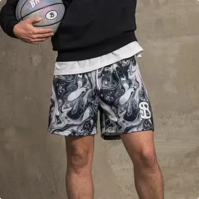 2025 Summer Hot-selling Trendy Brand B Basketball Shorts Fashion Fast-drying Adult Sports Beach