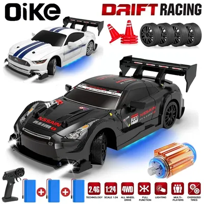 Oike 1:24 Remote Control Drift RC Car 4WD High Speed Racing Cars 2.4G Radio Controlled Vehicle Model