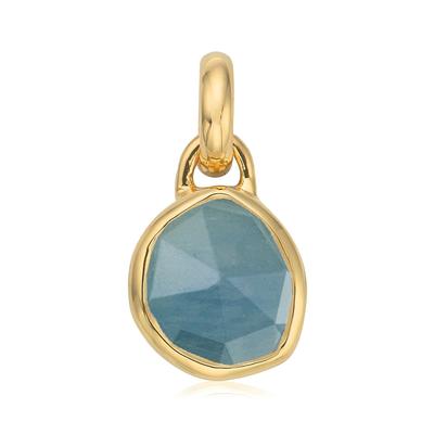 Mini Siren Aquamarine Bezel Pendant, Gold Vermeil on Silver