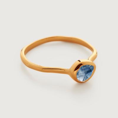 Gold Siren Gemstone Small Ring Kyanite