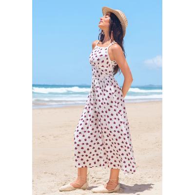 Sweet Rose Floral Maxi Dress