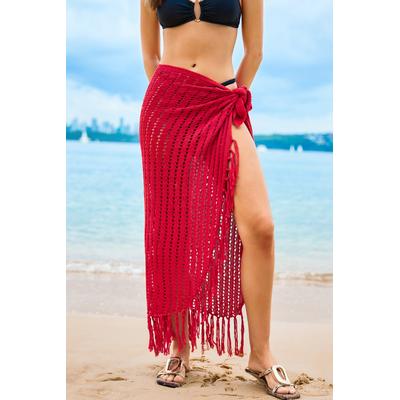 Hot & Bothered Red Cover-Up Sarong