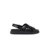 Sandale CLARKS "Aristella Sun", Damen, Gr. 41, schwarz (schwarz leather), Leder, casual, Schuhe, Sling Sandale, Sommerschuh mit Klettverschluss