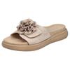 Pantolette RIEKER, Damen, Gr. 40, beige (hellbeige), Nubuklederimitat, Textil, unifarben, casual, Schuhe, Sommerschuh, Hausschuh, Strandschuh mit bequemem Fußbett