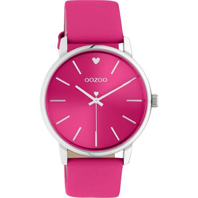 Quarzuhr OOZOO, pink, Armbanduhren, Damen, Armbanduhr, Damenuhr, Lederarmband Image