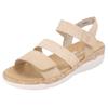 Keilsandalette REMONTE, Damen, Gr. 43, beige (natur), Lederimitat, Bast, casual, Schuhe, Riemchensandale, Bequemschuh, Sommerschuh mit Soft-Fußbett