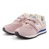 Sneaker NEW BALANCE "574", Gr. 33, twilight haz, Leder, Synthetik, sportlich, Schuhe, mit Klettverschluss