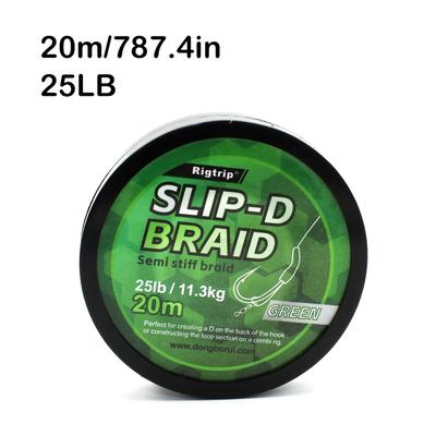 TEMU 1pc Rigtrip Pe Polyethylene -d Braid Line Hooklink, Semi 25/35/50lb For Carp Fishing Hair Rig Tackle Accessories Image