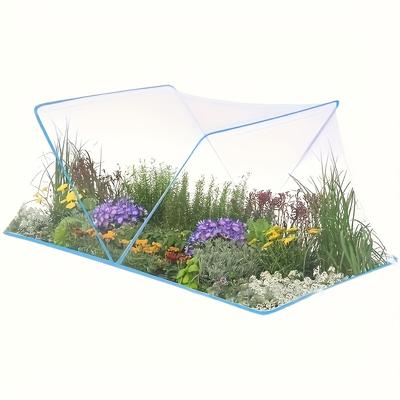 TEMU 1pc Durable Fiberglass Garden Plant Protector Cover - White, For Flower & Lawn Care, Easy Setup, No Electricity Needed, Garden Plant Protection|sleek Garden Cover|clear Image
