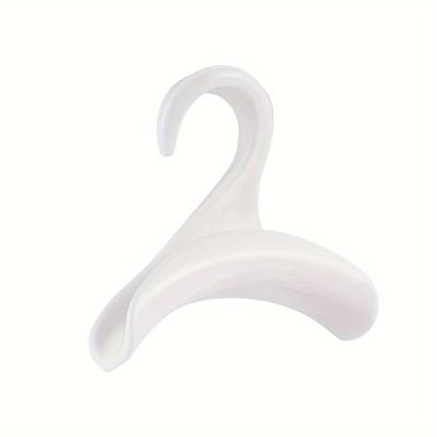 TEMU 5pcs White Plastic Hooks - Handbag Hangers With Smooth , Ideal For Organizing Accessories & Bags Image