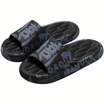TEMU Fzt Unisex Plus Size Cartoon Print Non-slip Indoor/outdoor Slippers - Slip-on Shower Sandals For , For Home, Beach, Bathroom & Casual Wear, Footwear | Design | Breathable Footwear Image