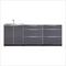 NewAge Outdoor Kitchens Aluminum Slate 3-Piece Outdoor Kitchen Set (No Countertop)