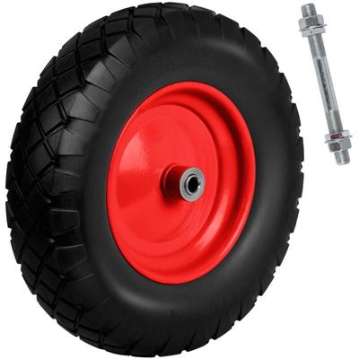 Schlauchloses Schubkarrenrad 4.00-8 schwarz und rot Humberg Image