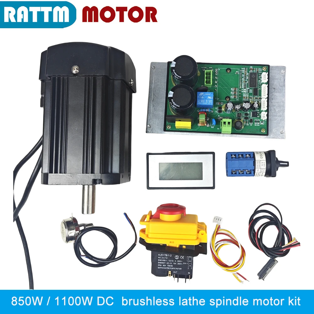 850W 1100W DC Bürstenlosen Drehmaschine Spindel Motor Mit Control Board Karte Controller + Draht Für CD-210V MX-210V WM-210V Maschine Teil Image